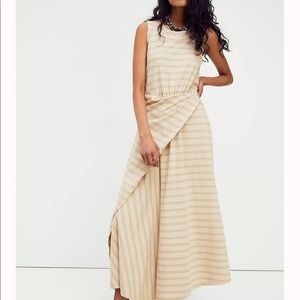 Free People Capri Midi Dress in Salt Marsh Combo